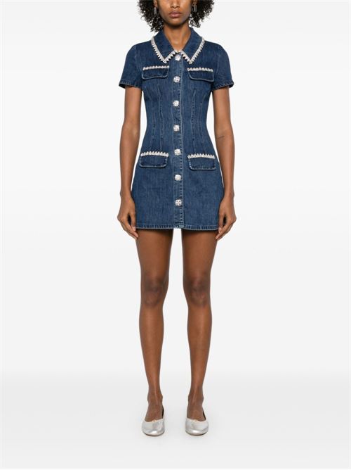 Short denim dress SELF PORTRAIT | SS24921SBLUE